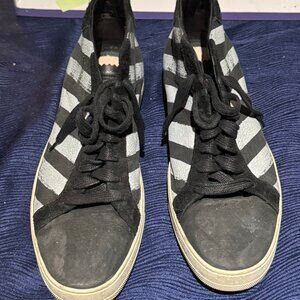 Off-White Men's Black and White Stripe High Top Size 46 Insoles not included